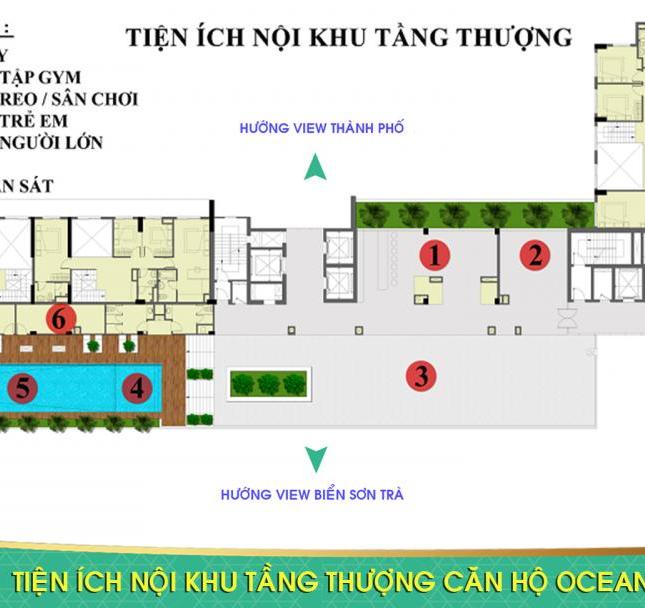 Bán gấp căn hộ 4 view: biển Mỹ Khê, núi Sơn Trà, sông Hàn, thành phố, giá chỉ từ 1ty3/can