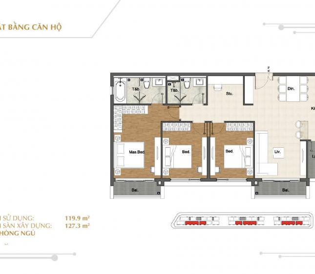 Cần bán căn hộ cao cấp Sarina, 3 phòng ngủ, 127m2, giá 11 tỷ, view công viên. LH 0933639818