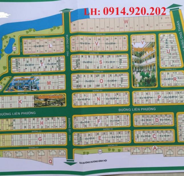 Cần tiền bán lô đất nền O khu dân cư  Sở Văn Hóa Thông Tin, Phú Hữu, Quận 9. giá 71 tr/m2