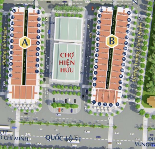 Bán đất nền dự án hot RICH CENTRAL đầu tư sinh lời 100m2 giá chỉ 1 tỷ trung tâm phố Bà Rịa