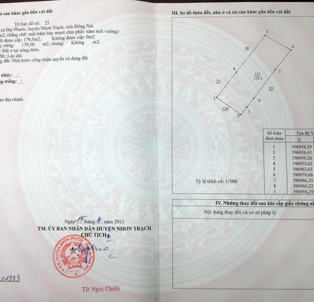Cần gấp mặt tiền DT769 Đại Phước Nhơn Trạch Đồng Nai