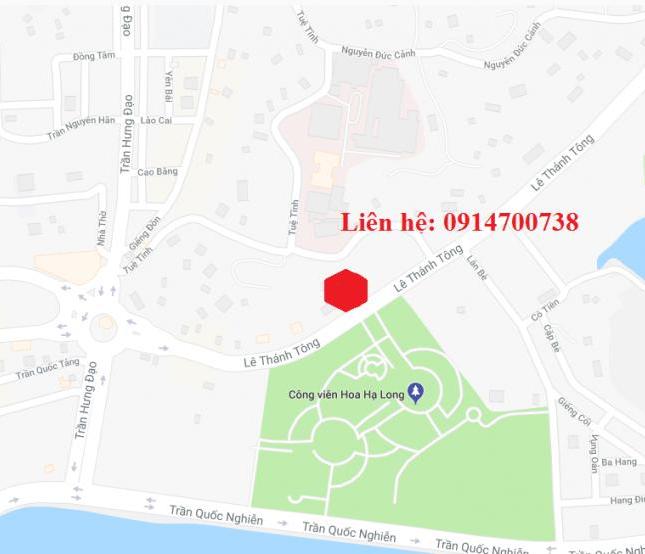 Bán nhà mặt đường Lê Thánh Tông, tp Hạ Long, Quảng Ninh. mặt tiền 4,7m diện tích 55,3m2 giá 11,5 tỷ  .