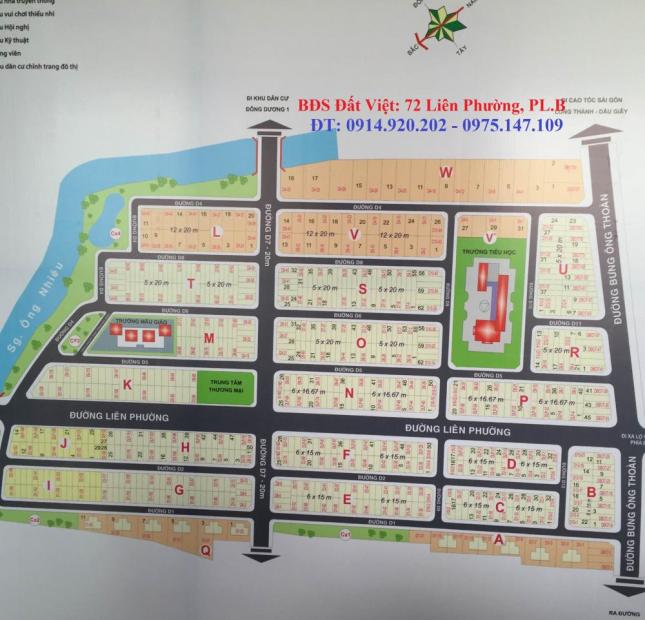 Bán đất sổ đỏ dự án Sở Văn Hóa, Phú Hữu, Quận 9. Mặt tiền đường Liên Phường, giá chỉ 98 tr/m2