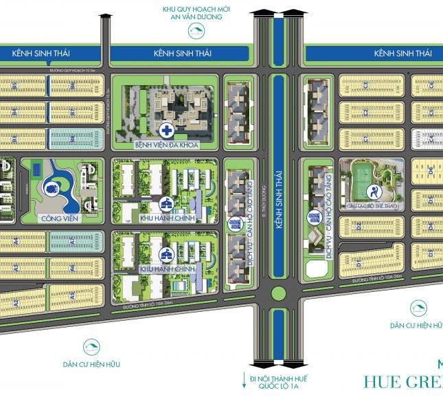 Đầu tư nhà lãi lớn, nhà dự án Huế Green City, DT 105m2, giá 1,3 tỷ