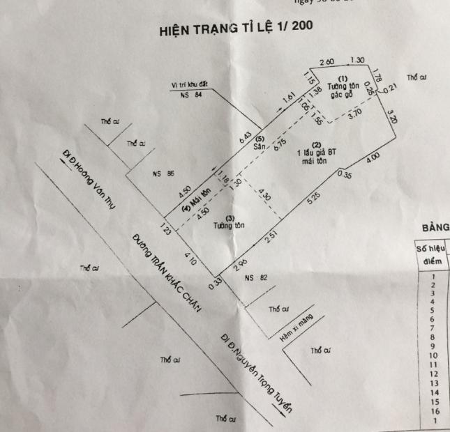 Bán nhà DT: 5.4x14m, đường Trần Khắc Chân, Phú Nhuận, giá 10 tỷ 6