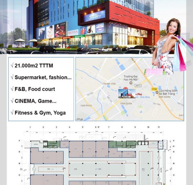 Cho thuê mặt bằng kinh doanh Trần Phú - Hà Đông, mặt tiền 30m, giá thuê 10$/m2 LH 0906088527