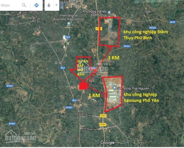 Siêu dự án đất nền Hồng Diện sắp ra hàng ngay cạnh khu Samsung Thái Nguyên, từ 7,5 tr/m2