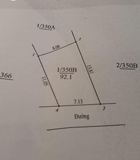 Cần bán 92.1m2 đất Dương Liễu, Hoài Đức. Gần chợ Sấu