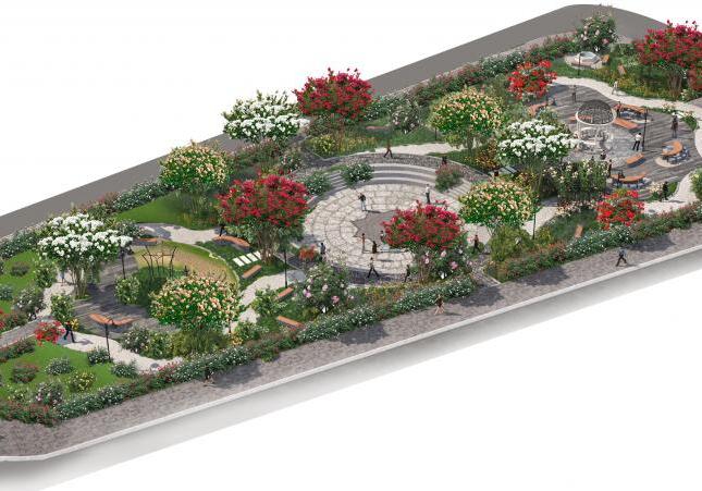 Biệt thự The Eden Rose, biệt thự vườn hồng theo phong cách Mỹ, nằm ngay bên công viên Chu Văn An