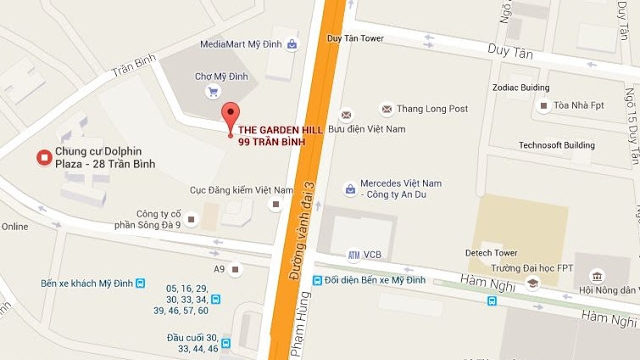 Cho thuê văn phòng tòa Garden Hill 99 Trần Bình- Nam Từ Liêm, 180.000đ/m2/th, DT 100m2