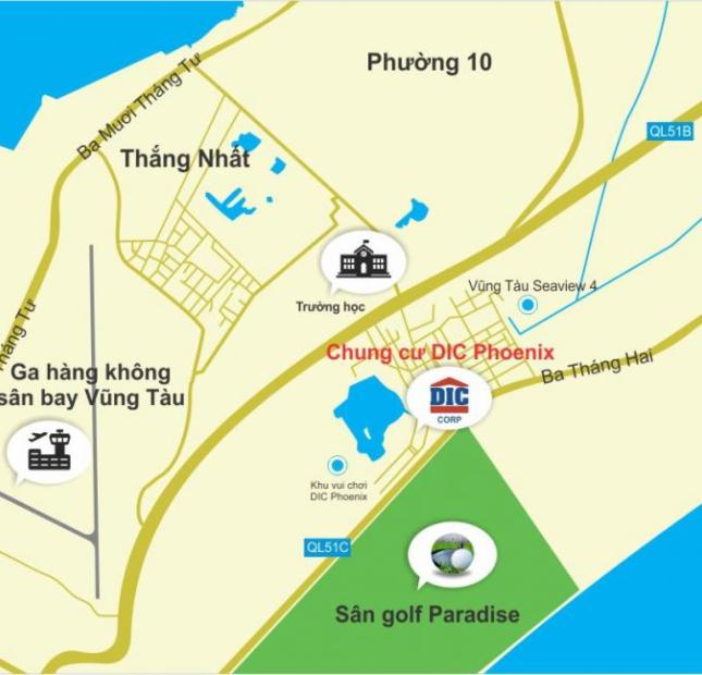 Căn hộ ở trung tâm KĐT Chí Linh Vũng Tàu, thích hợp ở lâu dài hoặc nghỉ dưỡng
