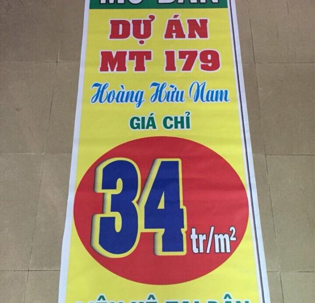 Bán gấp 4 lô sát nhau mặt tiền 179 Hoàng Hữu Nam, P.Tân Phú Quận 9. 34tr/m2