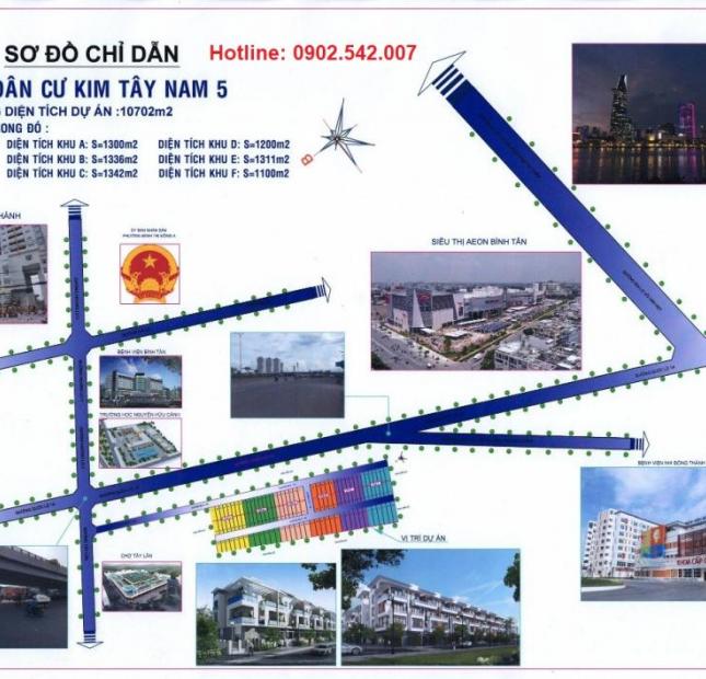 Mở bán dự án đất nền KDC Kim Tây Nam, Hương Lộ 2, Bình Tân, siêu rẻ, siêu lợi nhuận