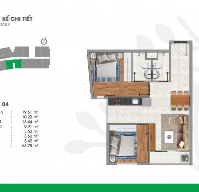 Chiết khấu 2.5% - 4% khi mua căn hộ 668tr/căn ngay cầu Phú Long, góp 0% LS, SH riêng, 0899328921