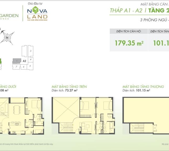 Cần bán căn penthouse Tropic Garden Q2, duplex 2T + tầng thượng, 280m2, 18 tỷ, full NT. 0906626505