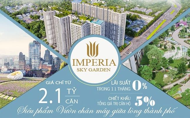 Mua 1 căn sở hữu 2 căn IMPERIA SKY GARDEN - 423 Minh Khai, LS 0%, Ck 5%. 0988980469