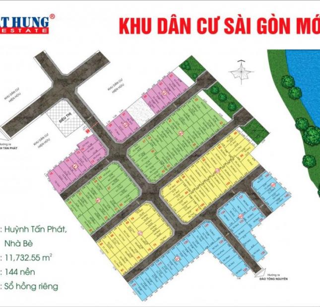 Bán đất nền dự án tại khu dân cư Sài Gòn Mới, Nhà Bè, Hồ Chí Minh, diện tích 50m2, giá 2.2 tỷ