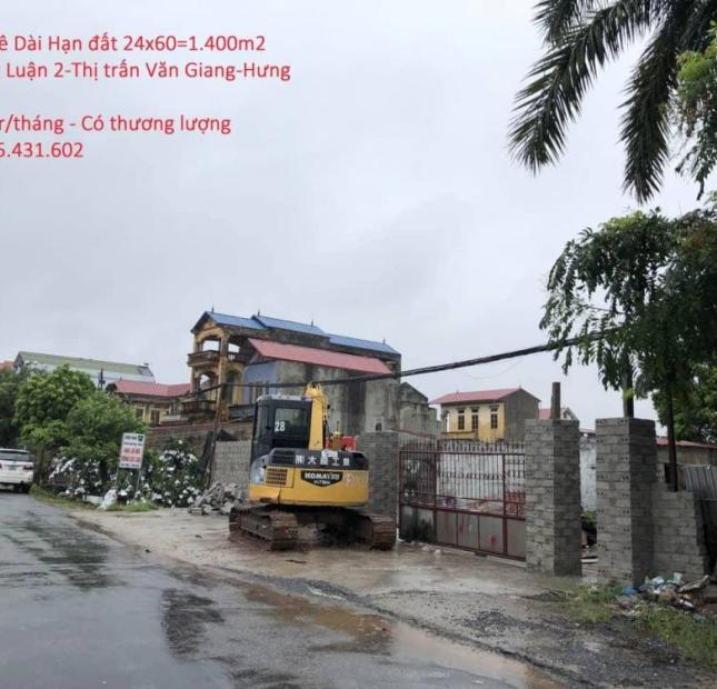Cho thuê dài hạn đất 24x60m tại thị trấn Văn Giang, Hưng Yên