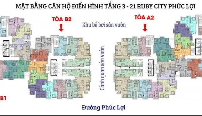 Chính thức nhận chỗ căn tầng đẹp toà A – Ruby CT3 Phúc Lợi, chọn căn tầng, giá chỉ 18tr/m2