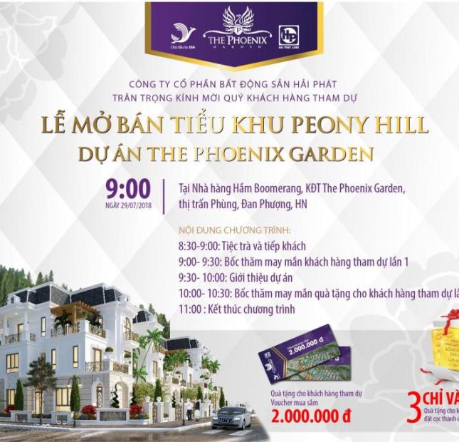 Mở bán đợt đầu dư án The Phoenix Garden - Khu đô thị đáng sống nhất phía Tây Hà Nội