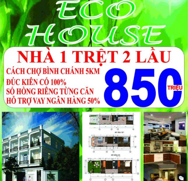 MỞ BÁN ĐỢT 1 KDC ECO HOUSE , GIÁ F1 CĐT SÁT CHỢ BÌNH CHÁNH 