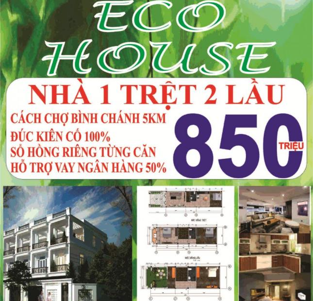 MỞ BÁN  NHÀ PHỐ KHU ĐÔ THỊ ECO HOUSE  MT ĐƯỜNG ĐINH ĐỨC THIỆN ,GIÁP CHỢ BÌNH CHÁNH