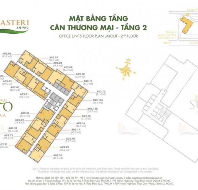 Office Masteri An Phú - mặt tiền, cách trạm Metro 400m, giá từ 38tr/m2. Tư vấn đầu tư: 0905137107