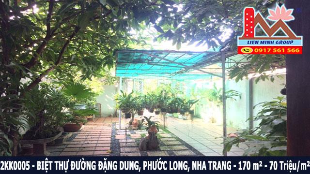 Bán biệt thự đường Đặng Dung, phường Phước Long, Nha Trang