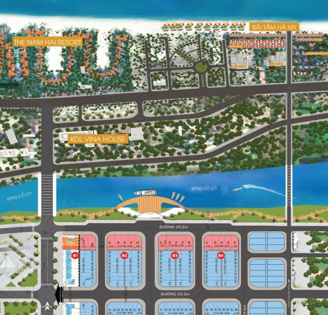 Dự án Coco Complex Riverside ven sông Cổ Cò, cách biển Hà My 700m, giá chủ đầu tư