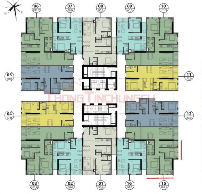 Cần bán 2 CC GoldSeason 47 Nguyễn Tuân, A 1007(60m2), A 0908 (90.8m2), giá 30 tr/m2