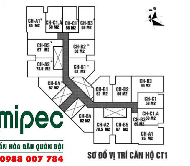 Hot mở bán tòa đẹp nhất M1 dự án chung cư Mipec City View, Kiến Hưng, Hà Đông