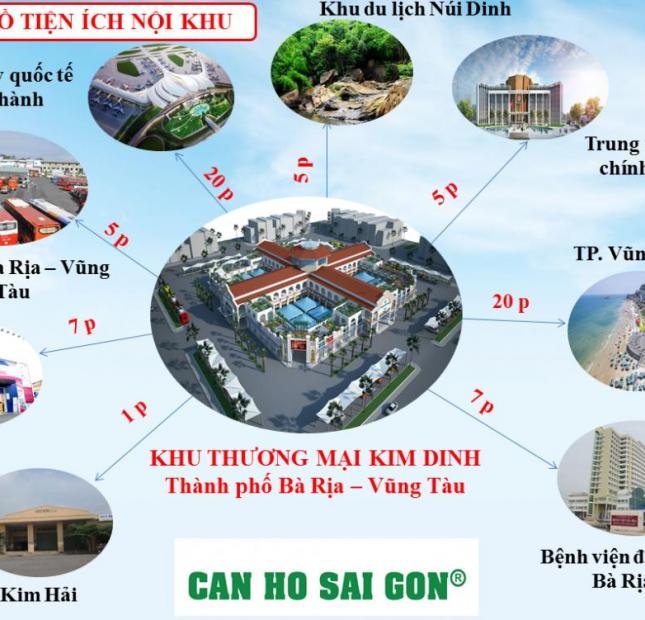 Đất nền giá 7 tr/m2 mặt tiền QL 51 Kim Dinh tự do kinh doanh, xây nhà 