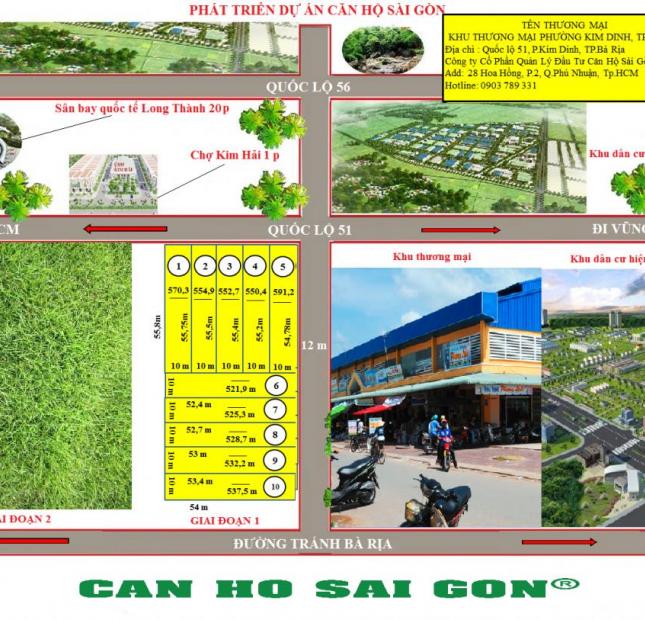 Bán đất nền dự án tại Xã Kim Dinh, Bà Rịa,  Bà Rịa Vũng Tàu diện tích 550m2  giá 7 Triệu/m²