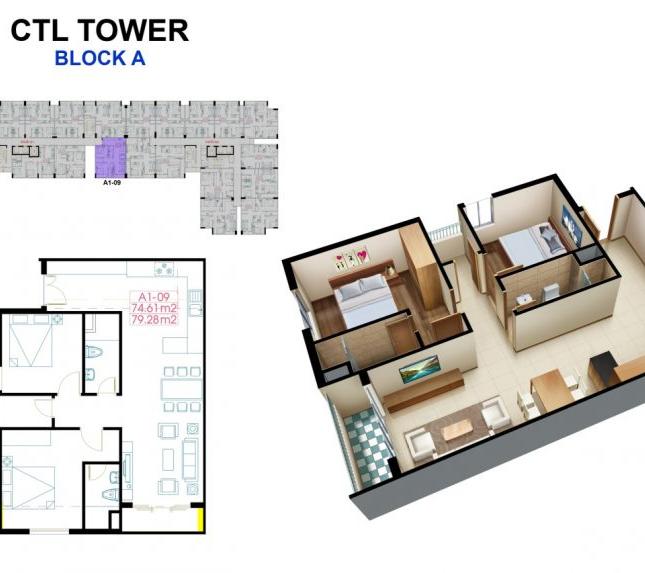 Bán căn hộ CTL Tower Tham Lương Q. 12 gần Metro Depot, giá chỉ 21TR/m2, căn 2PN, LH 0934 058 039