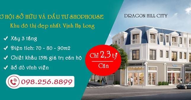 Bán nhà biệt thự, LK tại Dự án Dragon Hill City, Hạ Long, Quảng Ninh, diện tích 70m2 giá 1.9 tỷ