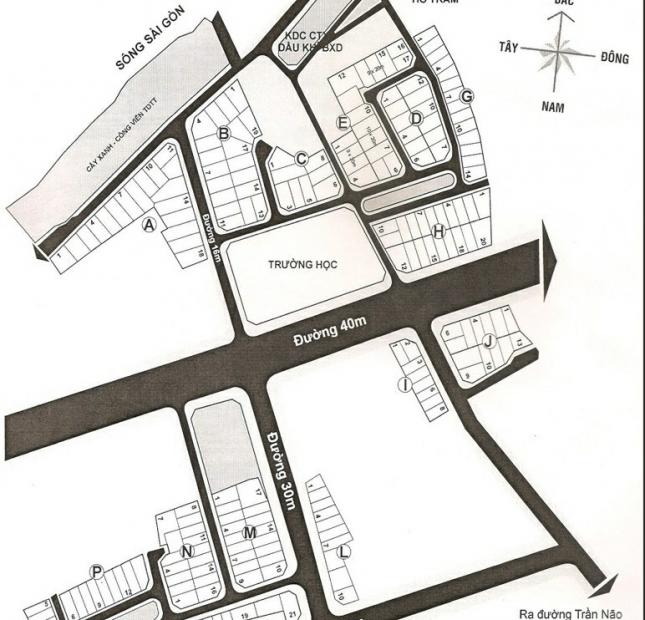 Bán 7 lô đất nền dự án Thủ Đức House, khu biệt thự Bình An, đường Trần Não, Quận 2