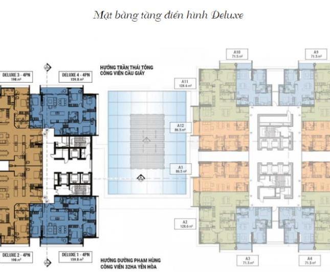 Căn hộ Deluxe 4 phòng ngủ, tại dự án Sky Park Residence Cầu Giấy, LH 01699410693