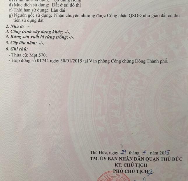 Bán lô đất VIP ngay đường số 11, P. Linh Xuân, Thủ Đức. Giá 2,1 tỷ