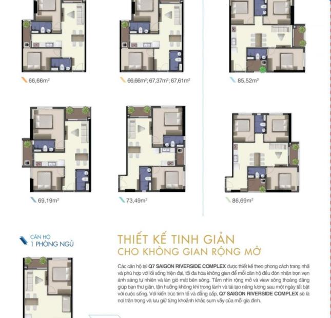 Sở hữu căn hộ Q7, mặt tiền đường Đào Trí, Q7 Saigon Riverside, giá chỉ từ 26 tr/m2