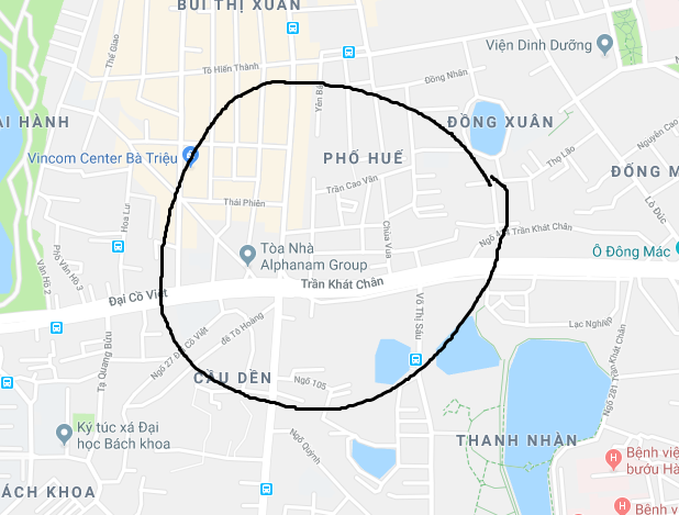 Cho thuê tòa nhà nhà mặt phố Phố Huế, Hai Bà Trưng, Hà Nội, 504 triệu/tháng