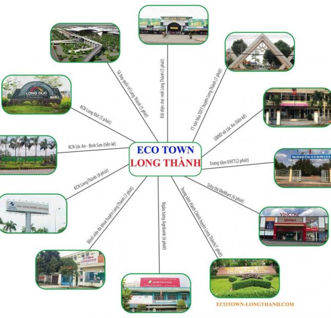 10 lô cuối trong dự án Eco Town Long Thành, mặt tiền Nguyễn Hải, SHR 