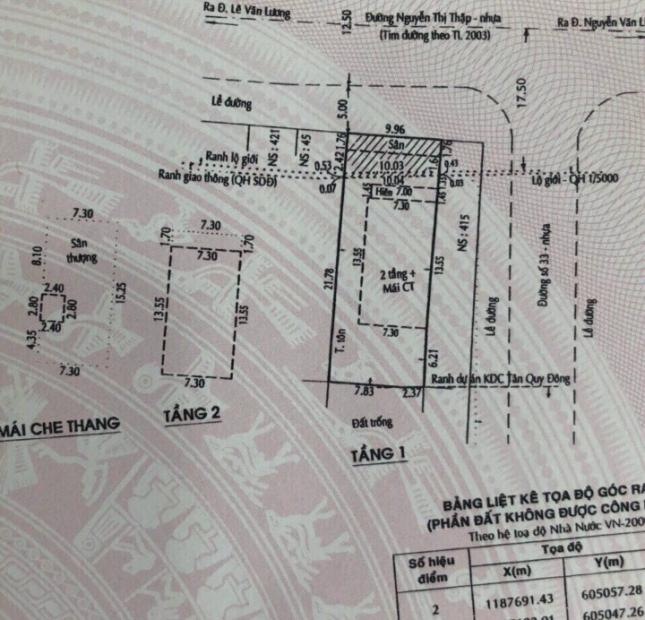 Bán gấp nhà mặt tiền Nguyễn Thị Thập, hiện đang cho Shop CON CƯNG thuê, DT 10x27m, G 51 tỷ