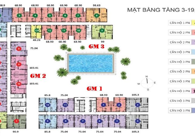 Bán gấp căn hộ Golden Mansion 70m2, giá 2.95 tỷ, view sân bay, giao hoàn thiện cơ bản