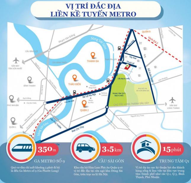 Cần tiền bán gấp Him Lam Phú An 1,799 tỷ, 70m2, 2 phòng ngủ, 2WC, view Xa Lộ Hà Nội, tuyến Metro