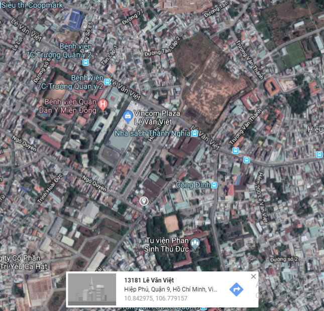 Bán đất sát bên Vincom Lê Văn Việt, Quận 9, sổ đỏ, DT 105m2, giá 1 tỷ 150tr