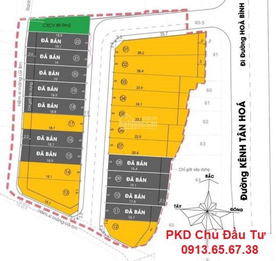 Để lại 5 nền 100m2 ngay Kênh Tân Hóa, Đầm Sen 66tr/m2 tăng ngay 5 chỉ vàng, SĐR, xây tự do