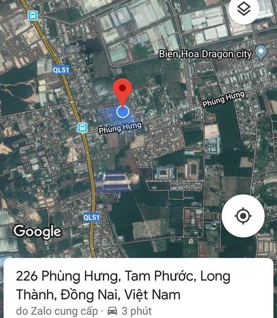 Đất Biên Hòa, đường Phùng Hưng, chỉ 7tr/m2, sổ đỏ riêng, tiện kinh doanh