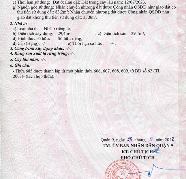 Chính Chủ Cần Bán Gấo Lô Đất Mặt tiền Đường Nguyễn Xiển Quận 9 Vị Trí Đẹp LH:0933125681.