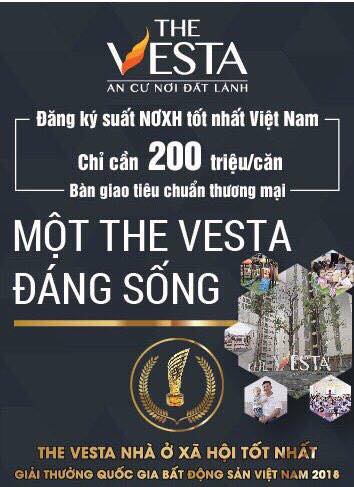 Bán căn hộ chung cư tại dự án The Vesta, Hà Đông, Hà Nội, diện tích 48m2, giá 678 triệu