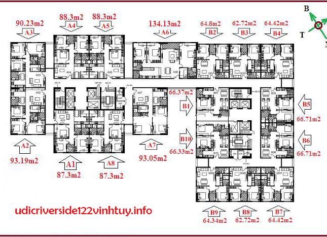 Bán gấp căn hộ 2 phòng ngủ, 66.3m2, chung cư 122 Vĩnh Tuy, giá 1,6 tỷ vào ở luôn